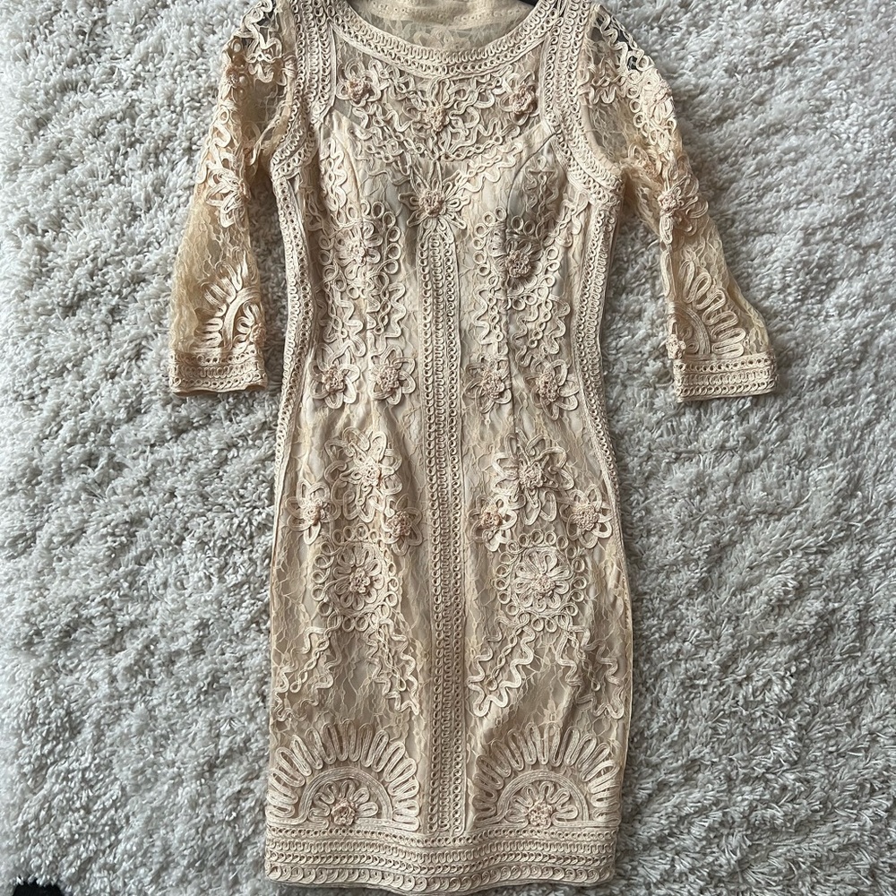 Gorgeous cream colored lace dress